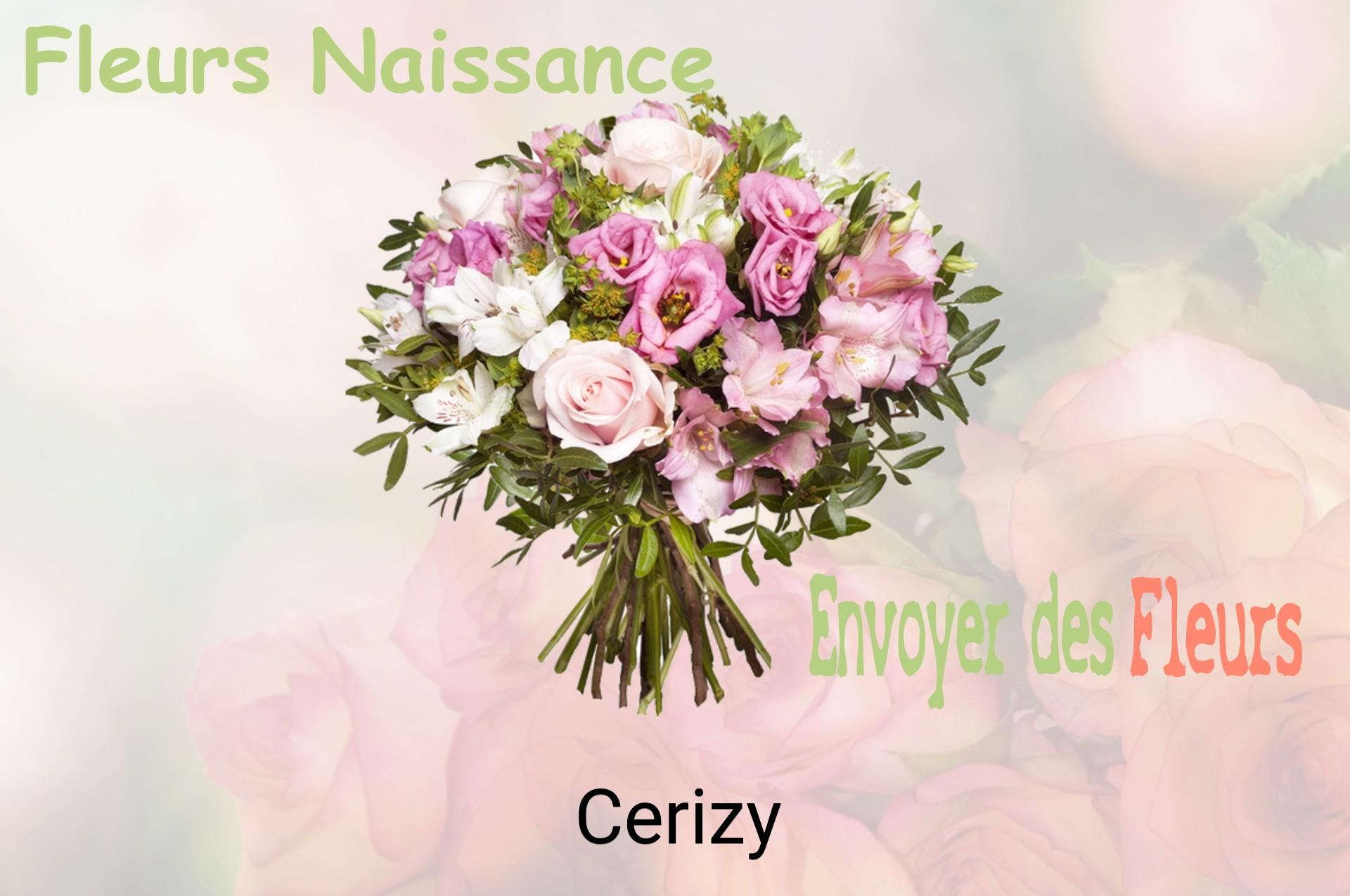 Bouquet de fleurs de naissance livré à Cerizy